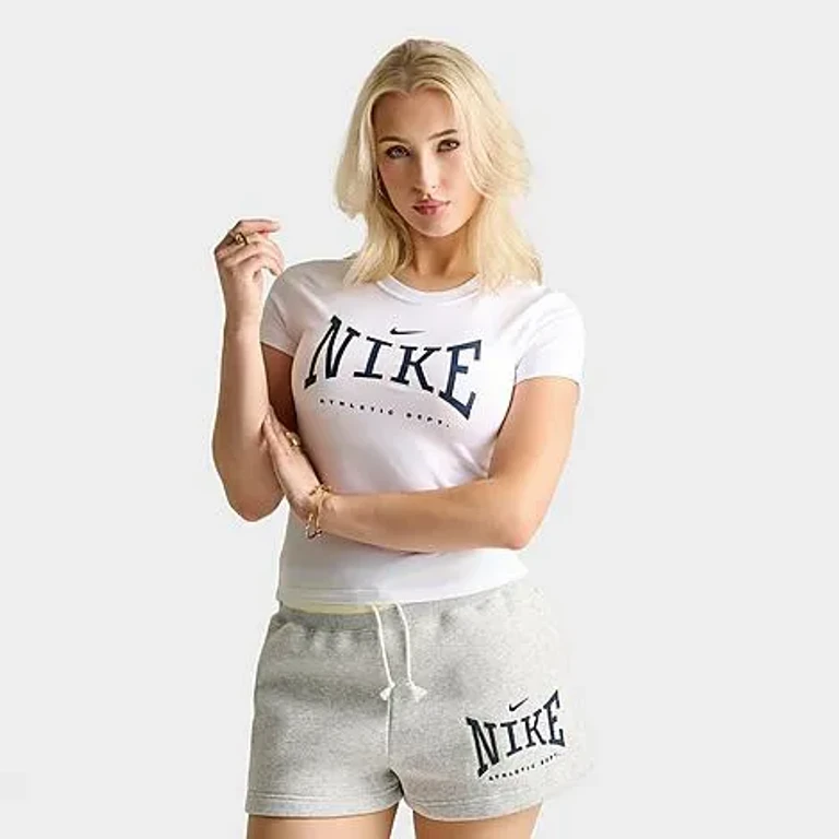 Nike Women's Sportswear Slim Mod Crop T-Shirt in White Size: XS