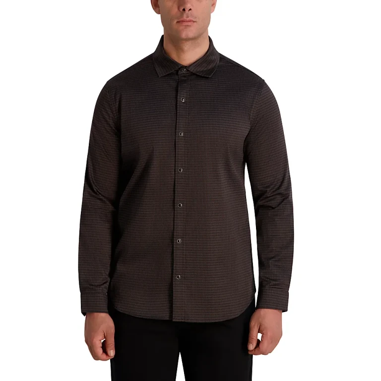 Karl Lagerfeld Paris Long Sleeve Printed Button Front Shirt