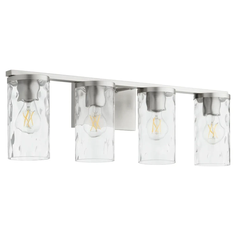 Satin Nickel Four Light Vanity from the Steinway Collection