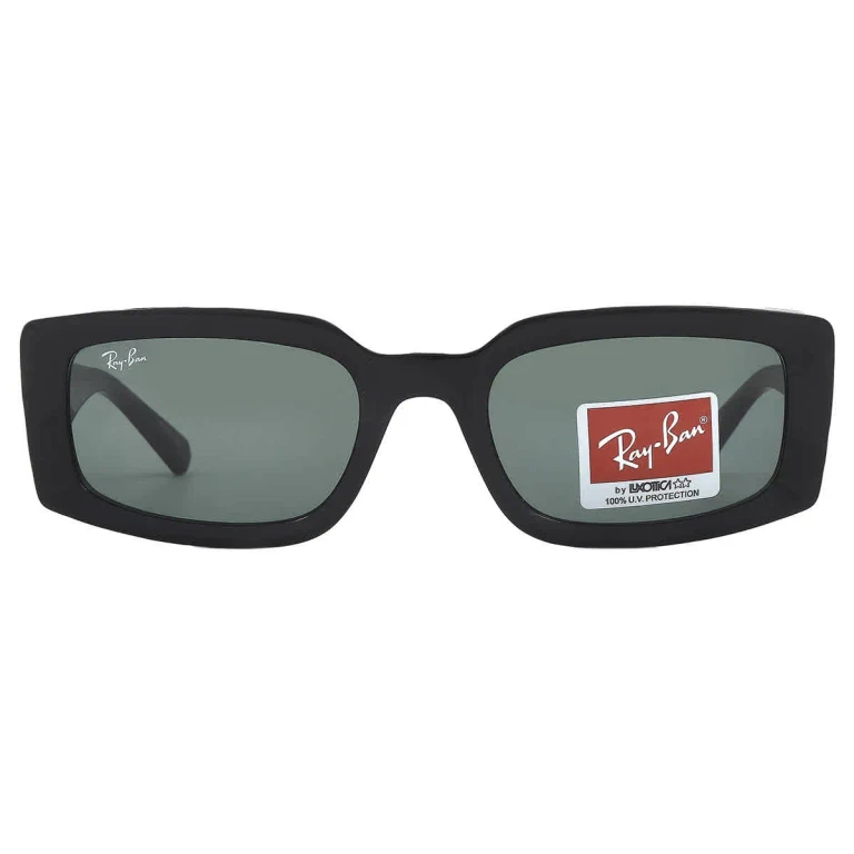 Ray Ban Kiliane Bio Based Dark Green Rectangular Unisex Sunglasses RB4395 667771 54