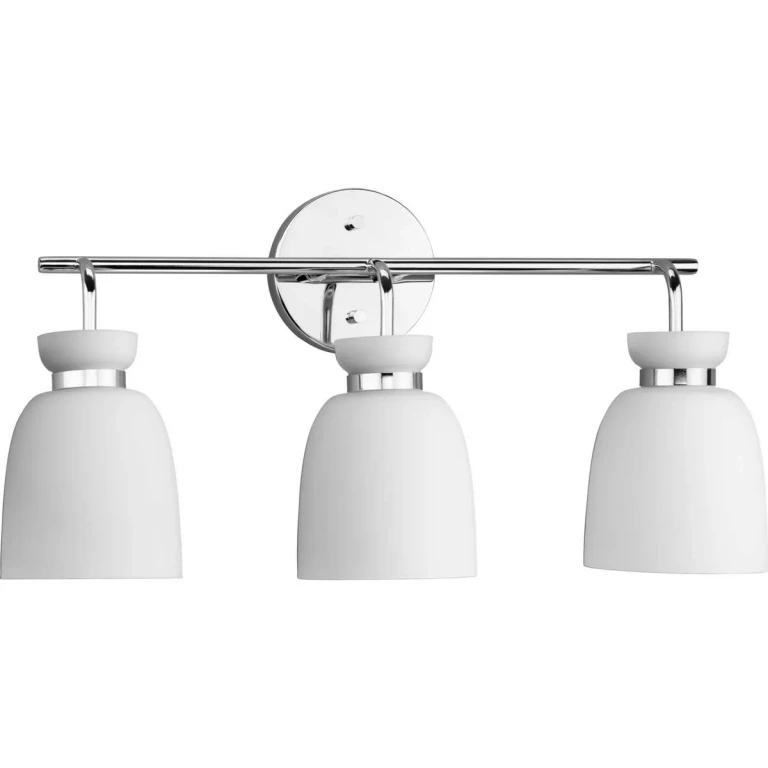 Polished Chrome Three Light Bath & Vanity from the Lexie Collection