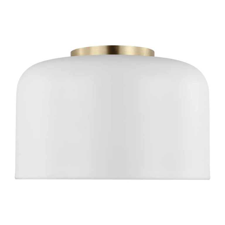 Malone 1-Light LED Flushmount Ceiling Light in Matte White
