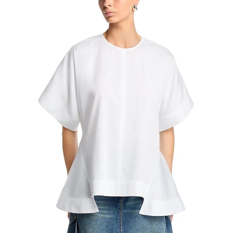 Brandon Maxwell Tyler Cascade Hem Top