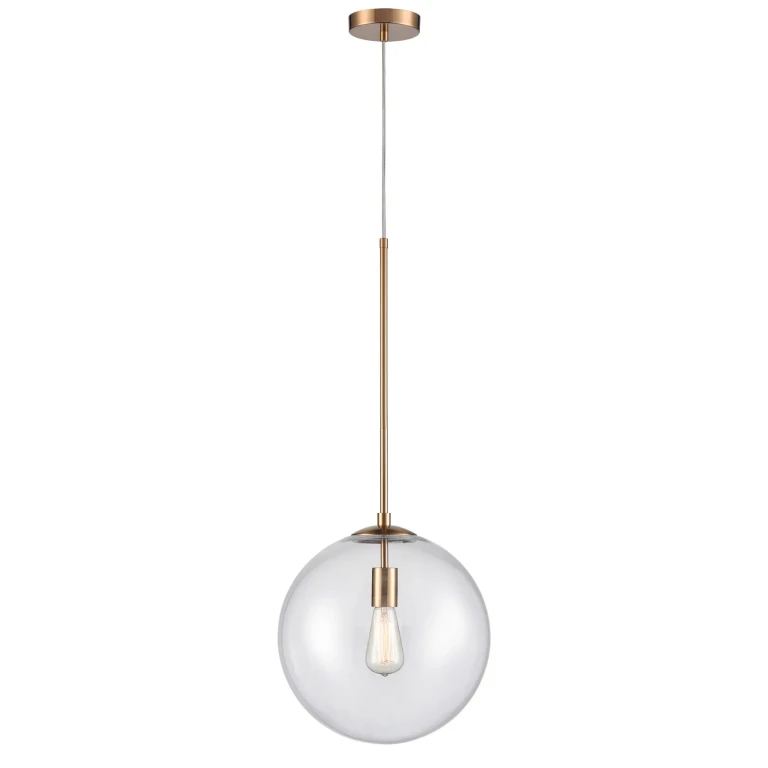 Aged Brass One Light Pendant from the Delilah Collection