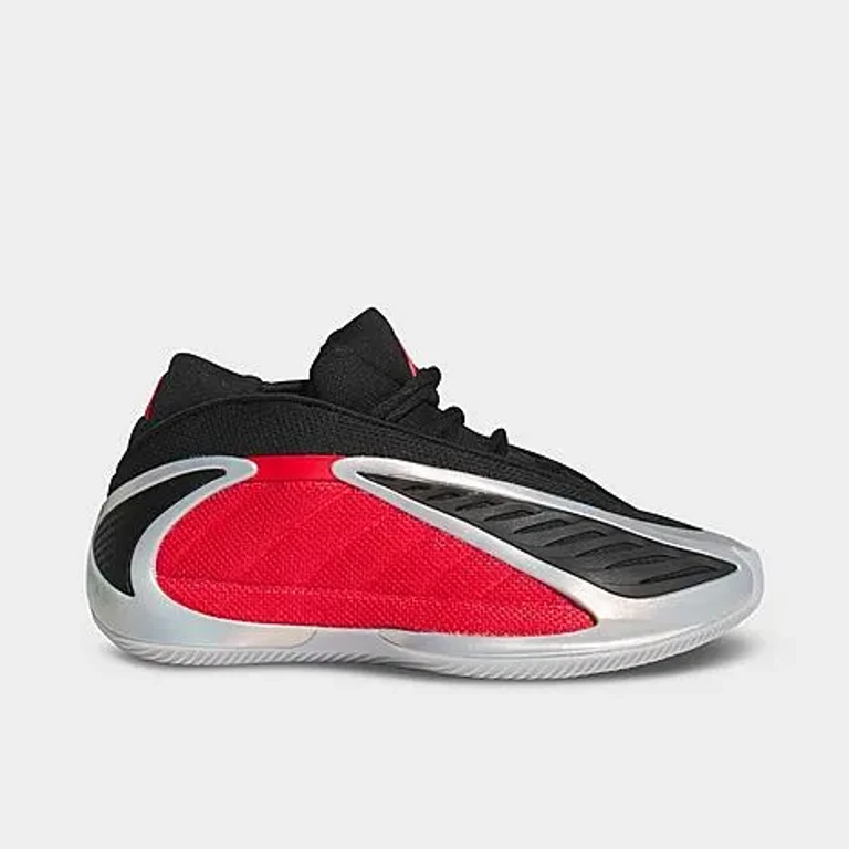adidas Big Kids Anthony Edwards 2 Basketball Shoes in Blue Fusion/Zero Metallic/Lime Burst Size: 3.5