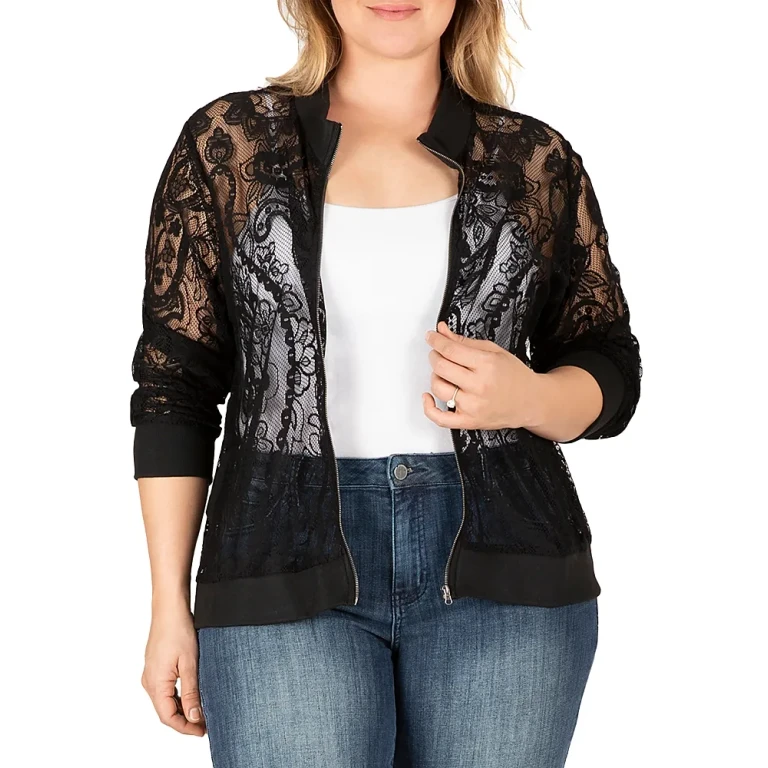 Aria Lace Bomber Jacket