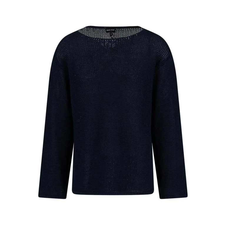 Giorgio Armani Pull Col Rond - Bleu
