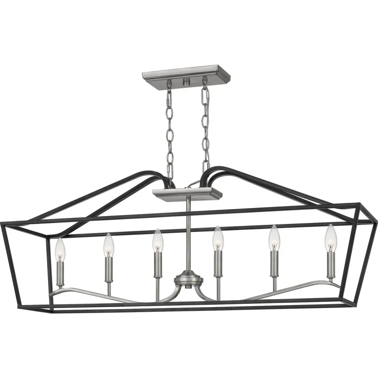 Catalina 6-Light Island Chandelier in Matte Black