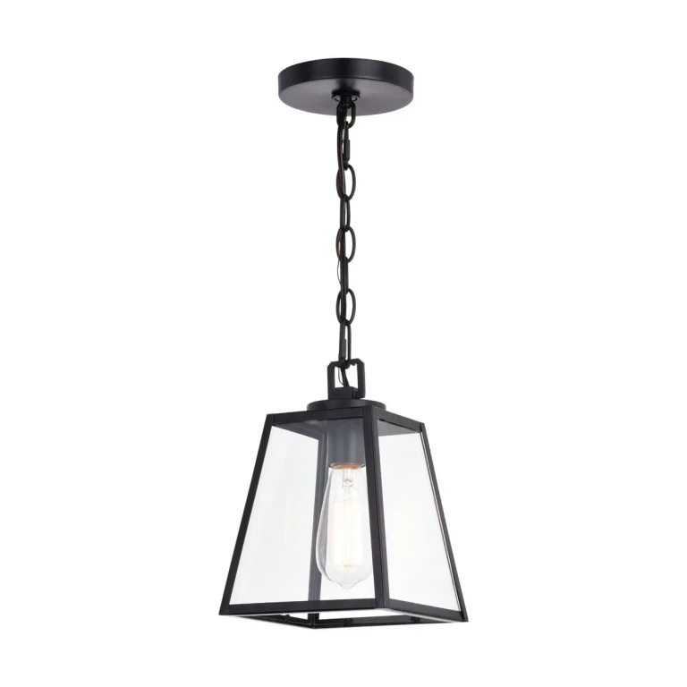 Black One Light Mini Pendant from the Grant Collection