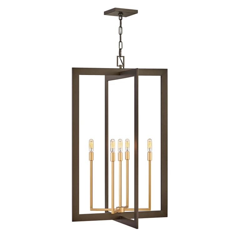 Metallic Matte Bronze LED Chandelier from the Anders Collection