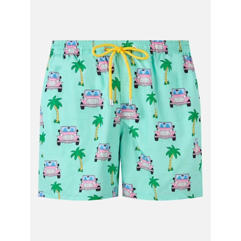 MC2 Saint Barth Lighting Swim Shorts With Off-road Car Print