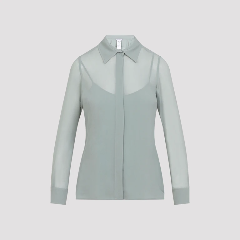 Max Mara Golfo Shirt Green Silk - Women