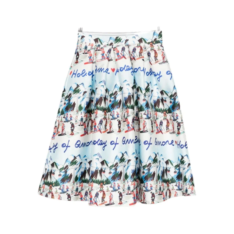 Jupe Midi Imprimée Burberry