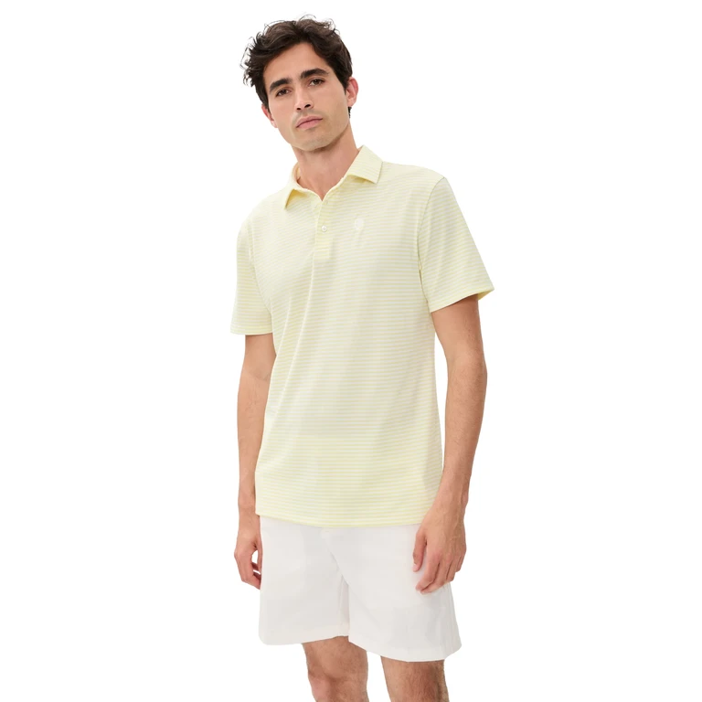 Quiet Golf Randoplh Striped Polo Blue L