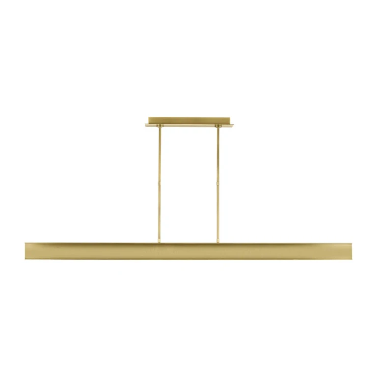 Plated Brass LED Linear Suspension from the I-Beam Collection