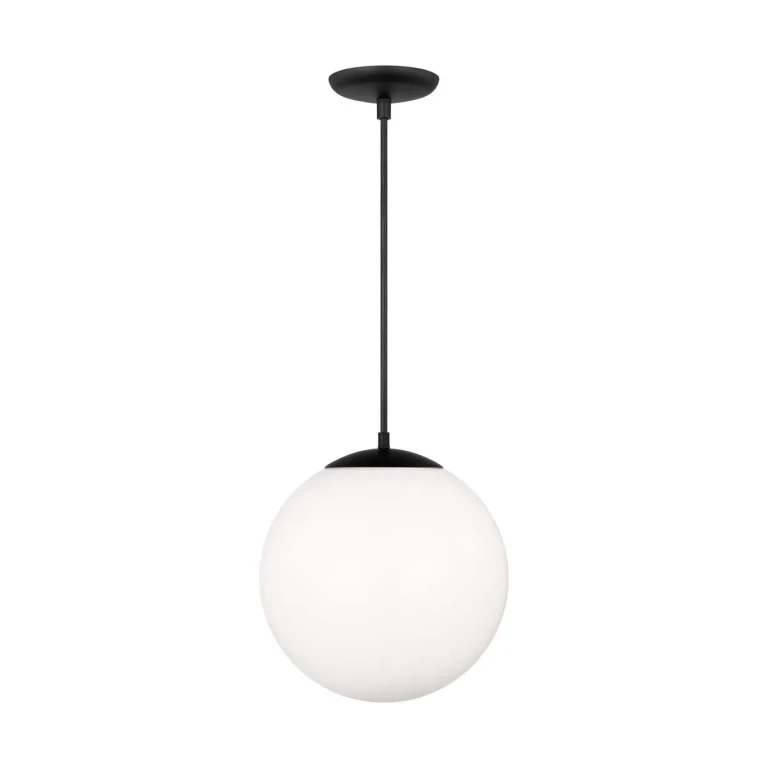 Midnight Black Pendant from the Leo - Hanging Globe Collection