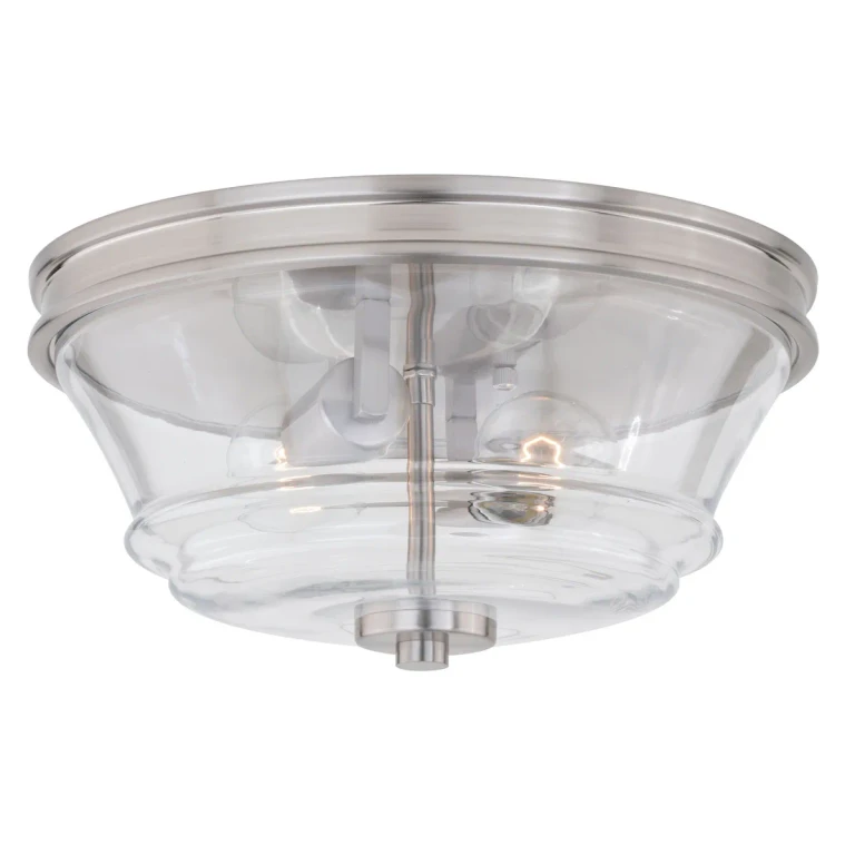 Satin Nickel Flush Mount from the Toledo Collection