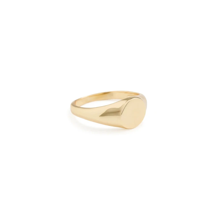 SHASHI Signet Ring Gold 6