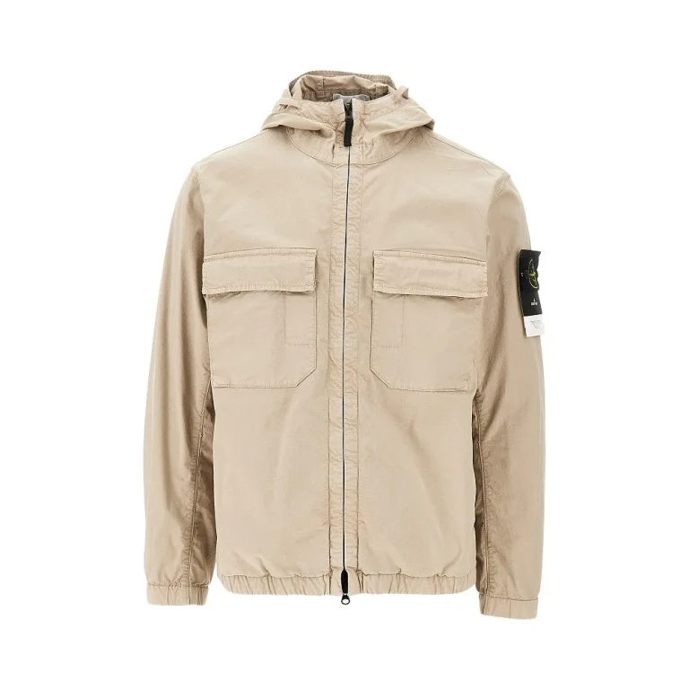 Chaqueta Blouson Stone Island en Sarga de Algodón Elástico TC
