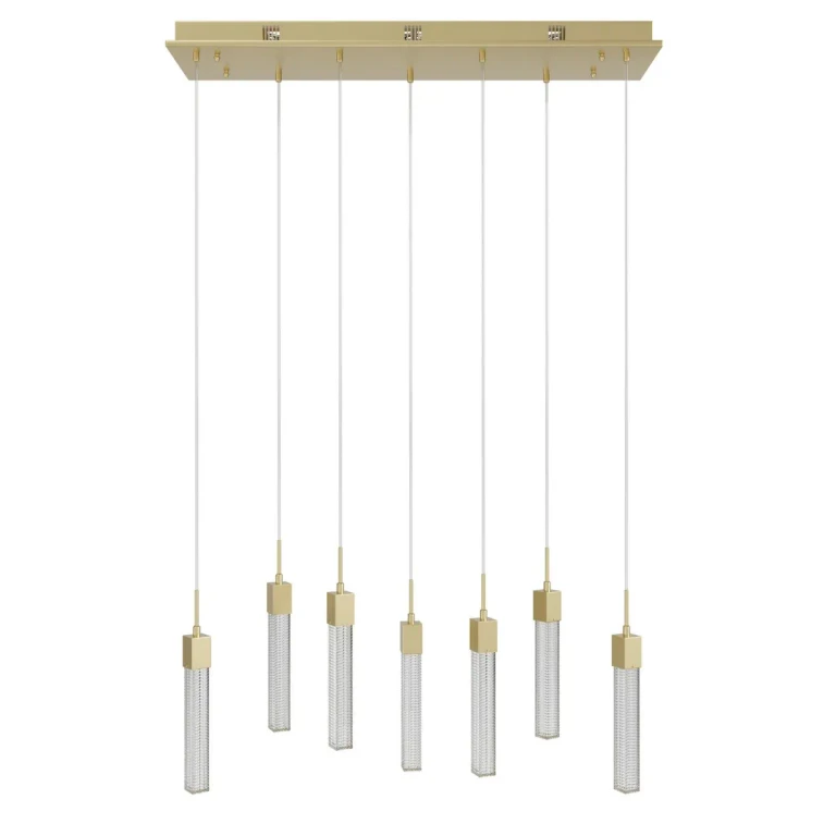 Brushed Brass LED Pendant from the Boa Collection