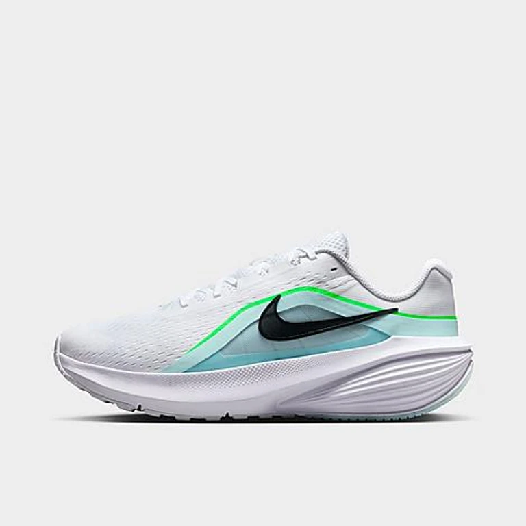 Nike Men's Downshifter 14 Running Shoes in White/Glacier Blue/Green Strike Size: 7.5