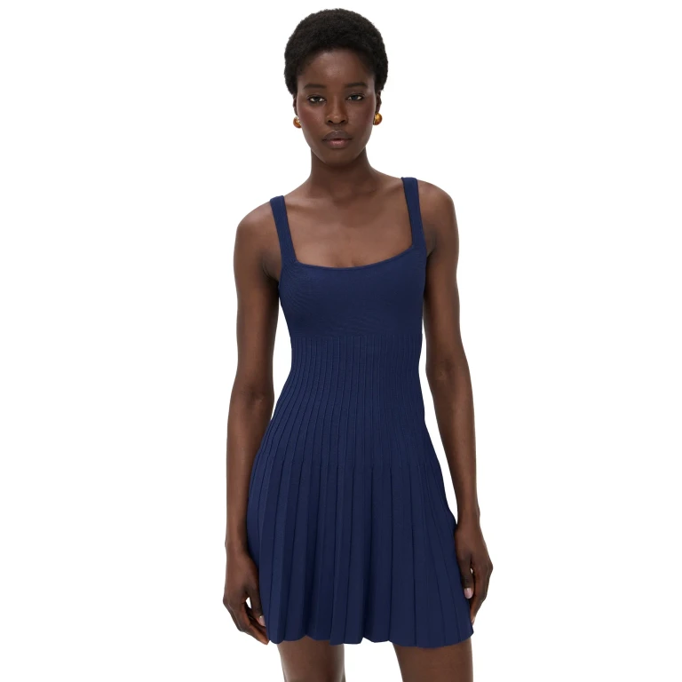 STAUD Ellison Mini Dress Navy M