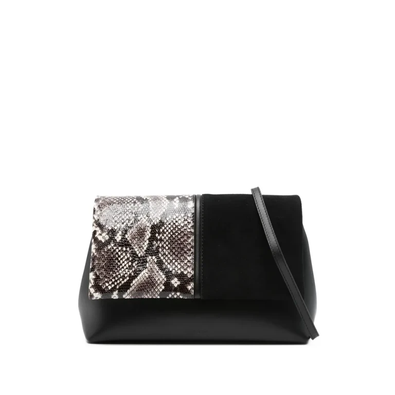 The Fold Snakeskin-pattern Clutch Bag
