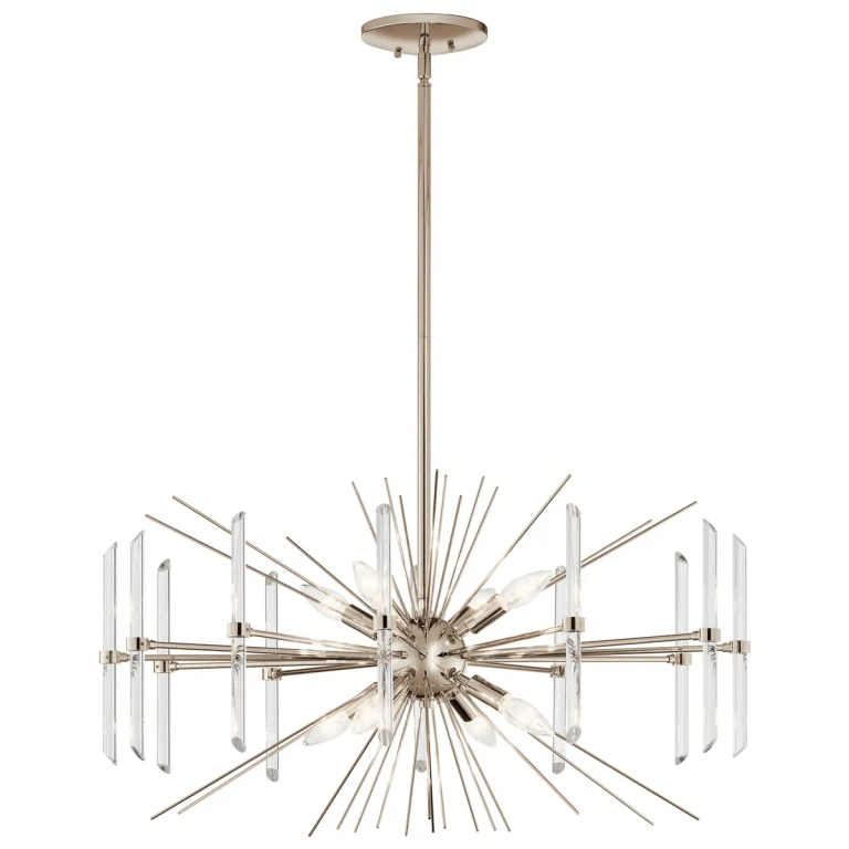 Eris 8-Light Contemporary Chandelier in Polished Nickel