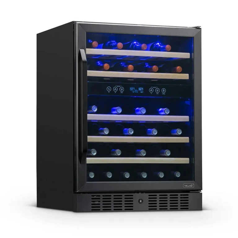 New Air 24 Inch Dual Zone 46 Bottle Wine Fridge - Stainless Steel
