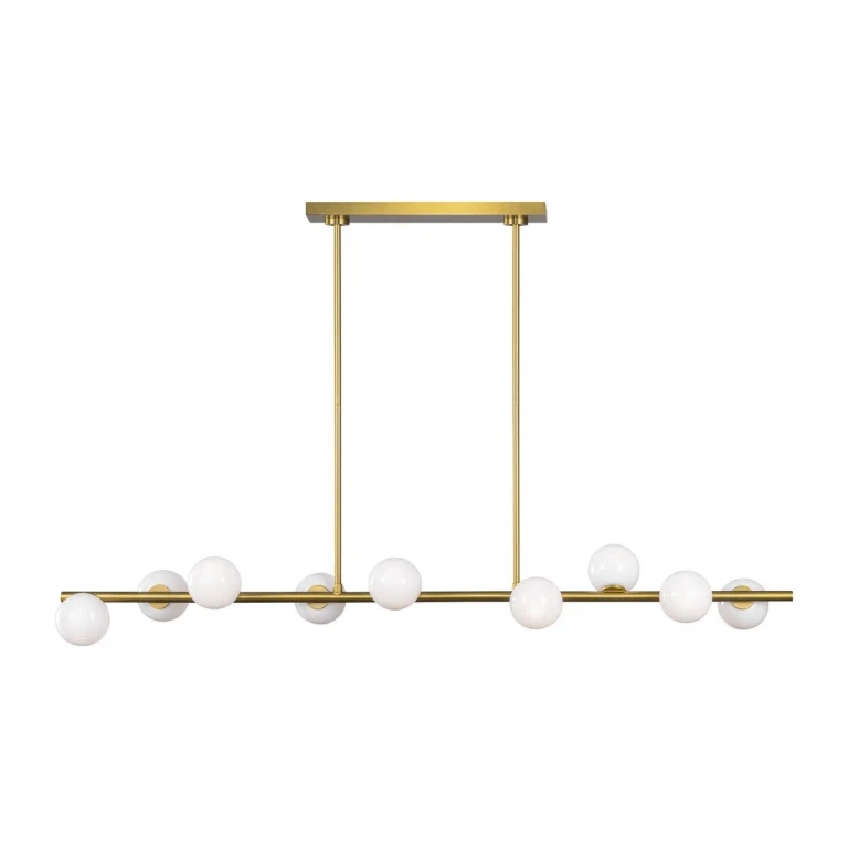 Burnished Brass Linear Chandelier from the Altair Collection