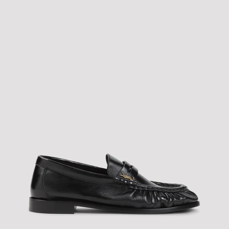 Saint Laurent Le Loafer 15 Mocassins Black Nappa Leather - Women