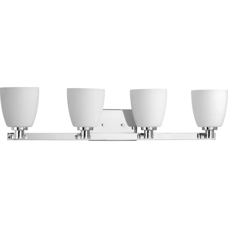 Polished Chrome Four Light Bath Bracket from the Fleet Collection