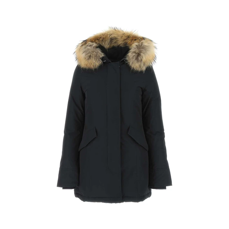 Navy Blue Cotton Blend Arctic Parka Dkn Polyamide Cappotti - Women