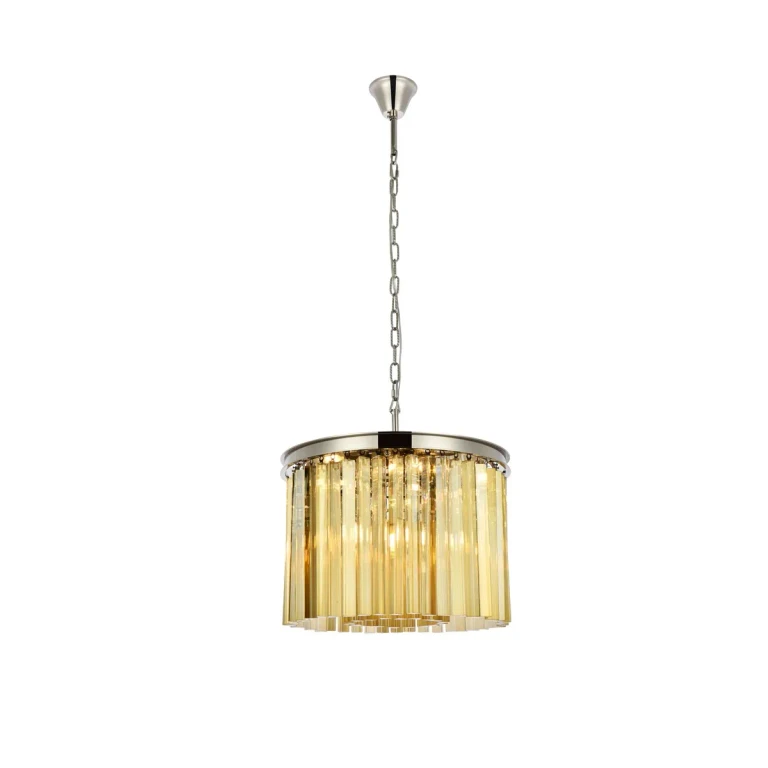 Polished Nickel Six Light Pendant from the Sydney Collection