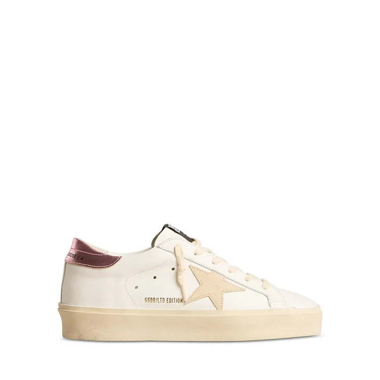 Golden Goose Women's Hi Star Almond Toe Star Patch Platform Sneakers
