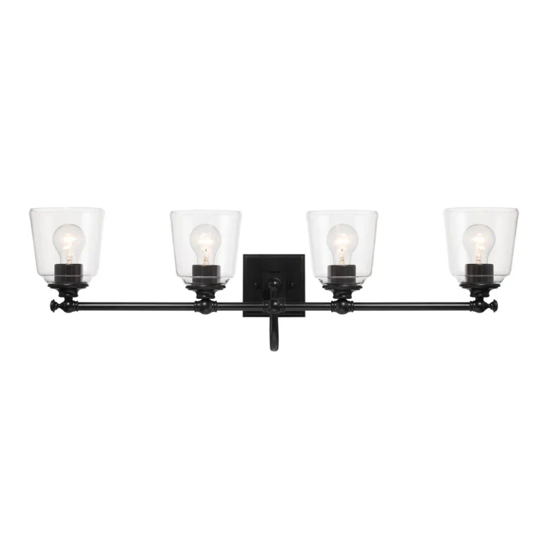 Coal Black Four Light Bath Vanity from the Antonia Collection