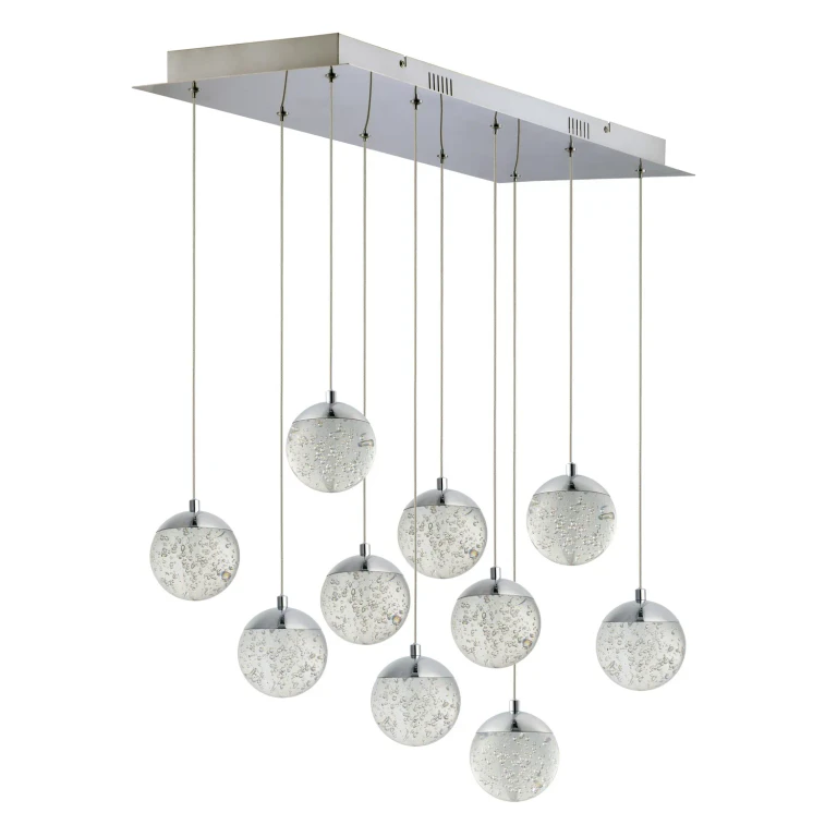 Polished Chrome LED Pendant from the Orb II Collection