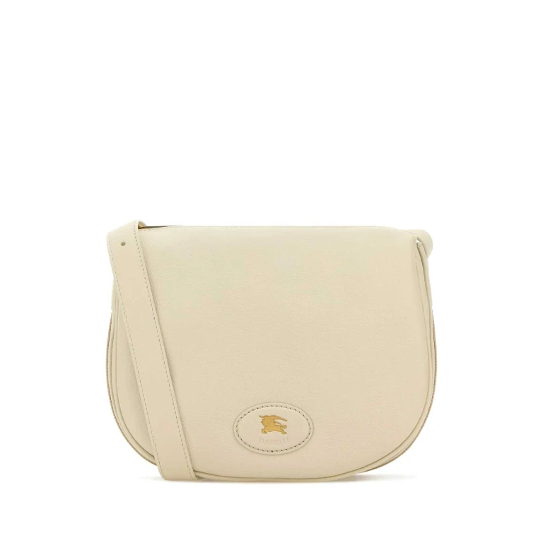Burberry Ivory Leather Tavistock Crossbody Bag