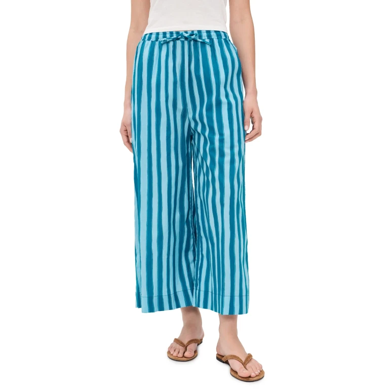 Natalie Martin Collection Lauren Pants Batik Stripe Pool XS