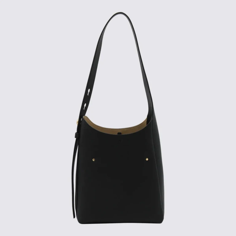 Tory Burch Black Leather Hobo Romy Small Shoulder Bag