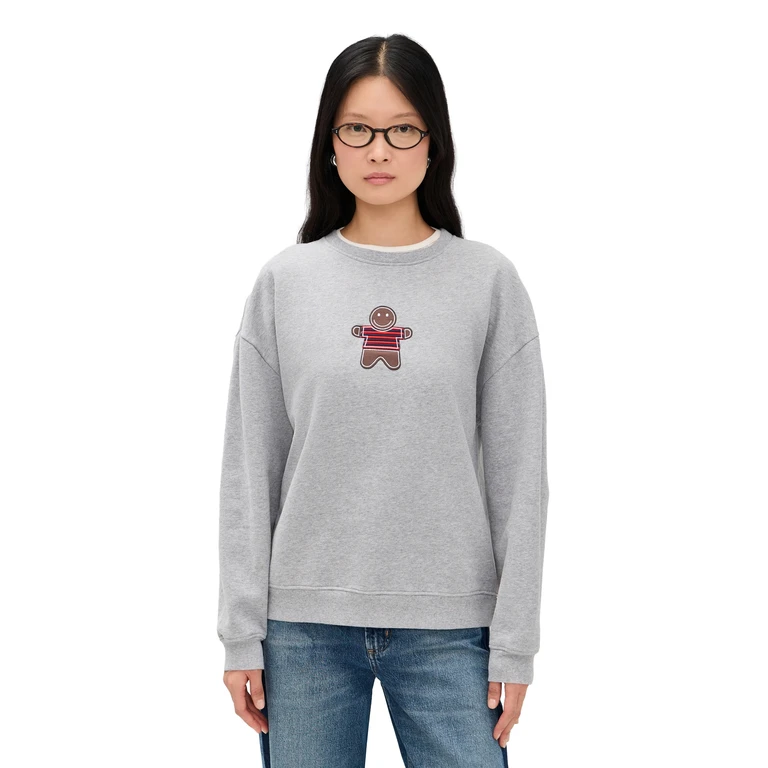 KULE The Oversized Gingerbread Sweatshirt Heather Grey XS