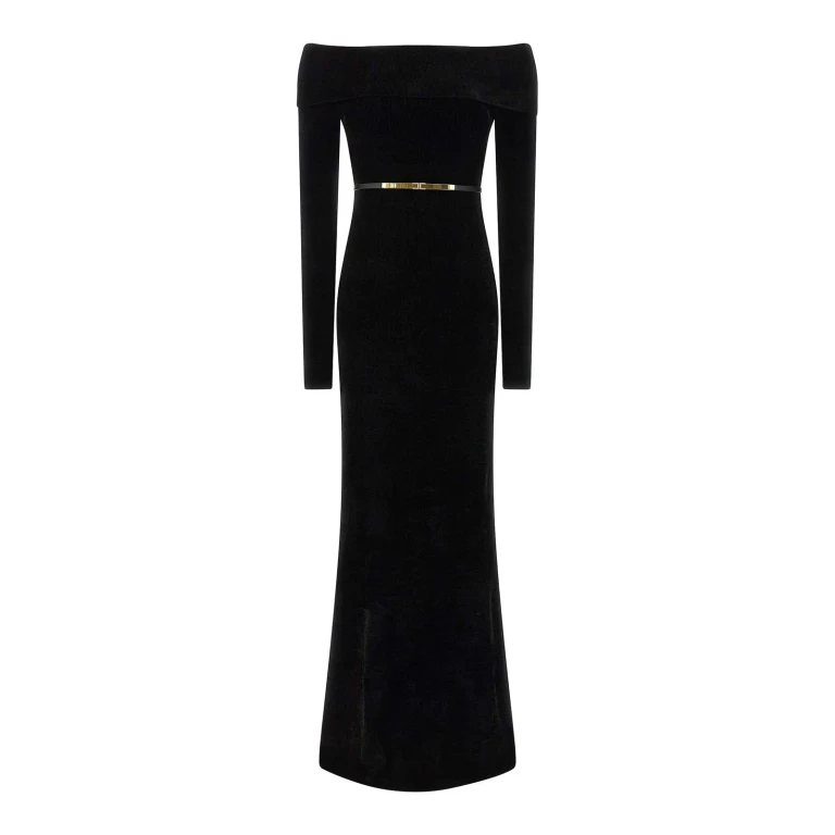 Elisabetta Franchi Robe Au Genou - Noir