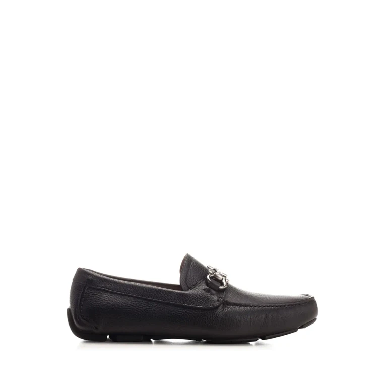 Ferragamo Black gancini Loafer