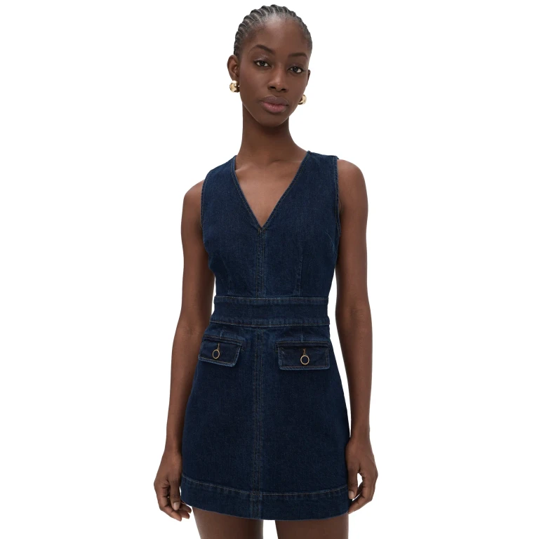 PAIGE Sylvia Denim Mini Dress Ballast 8