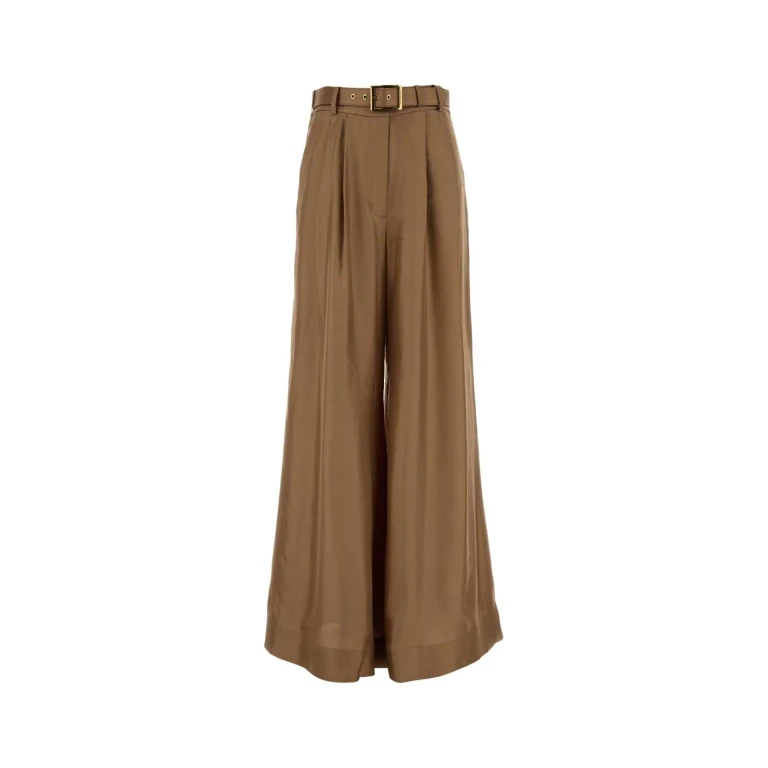 Zimmermann Pants In Camel Silk