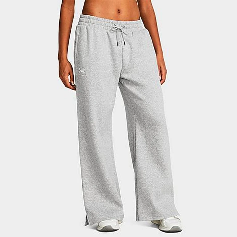 Under Armour Women's Icon Fleece Jogger Pants in Mod Grey Light Heather/White Size: XS