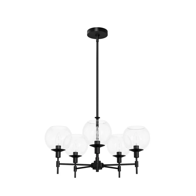 Matte Black Chandelier from the Xidane Collection