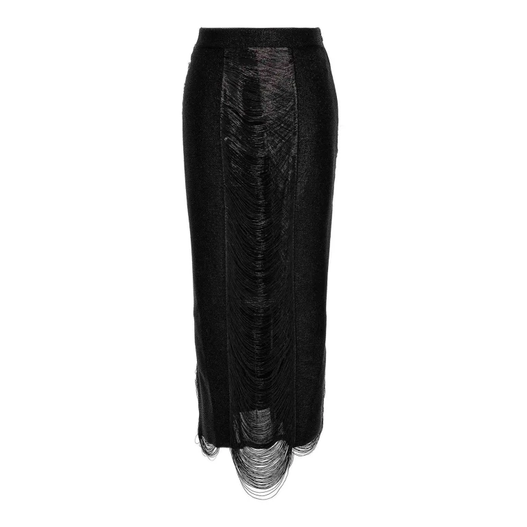 Gonna Midi Alexander McQueen - Nero