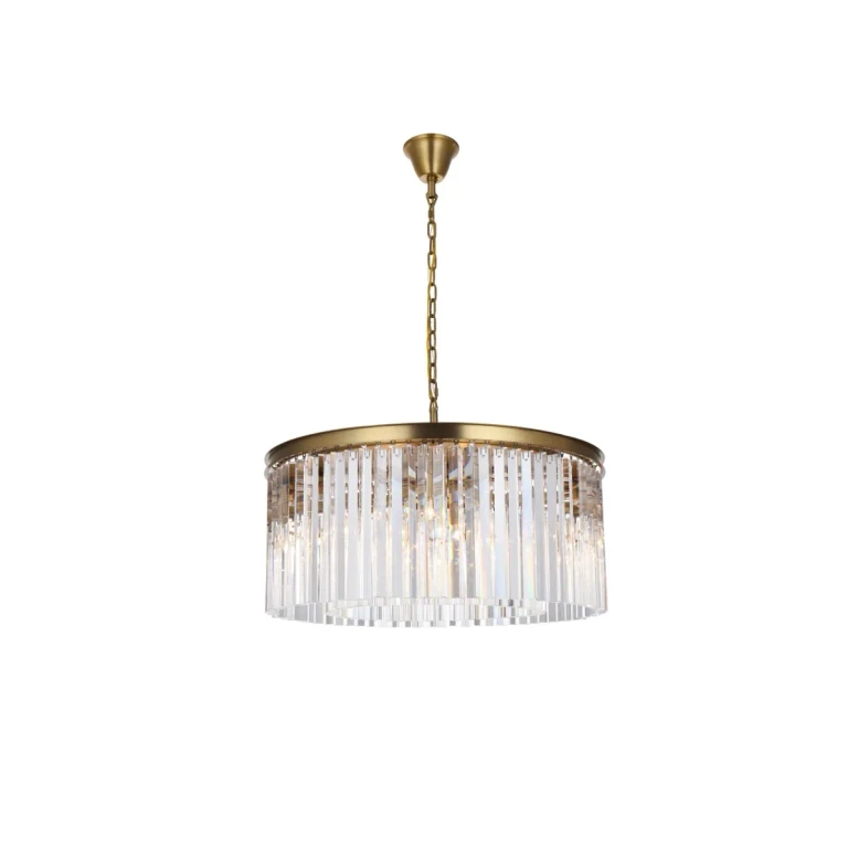 satin gold Chandelier from the Sydney Collection
