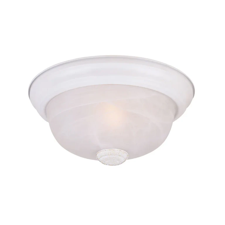White Two Light Flushmount from the Decorative Flushmount Collection